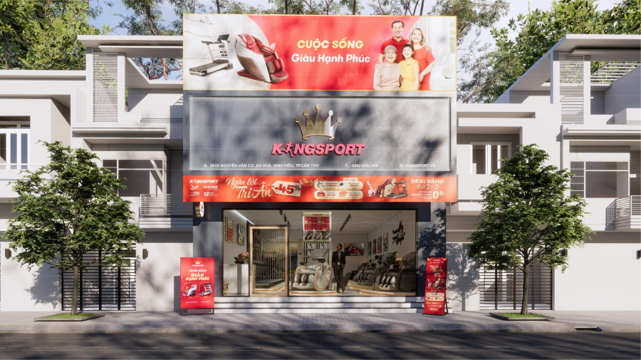 THIẾT KẾ CỬA HÀNG - KINGSPORT CẦN THƠ